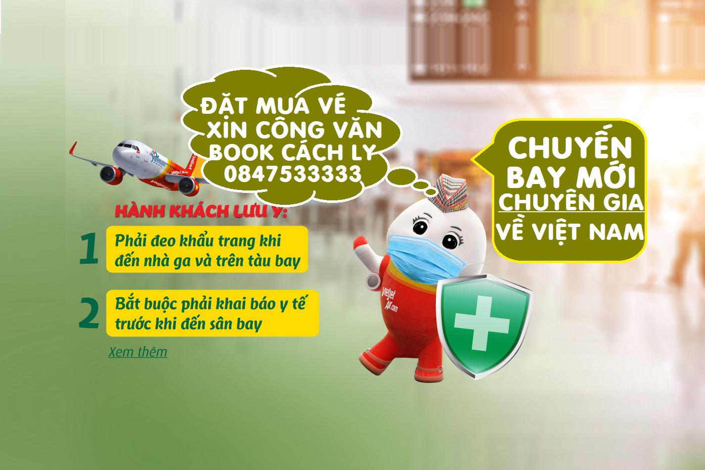 Lịch chuyến bay chuyên gia về Việt Nam