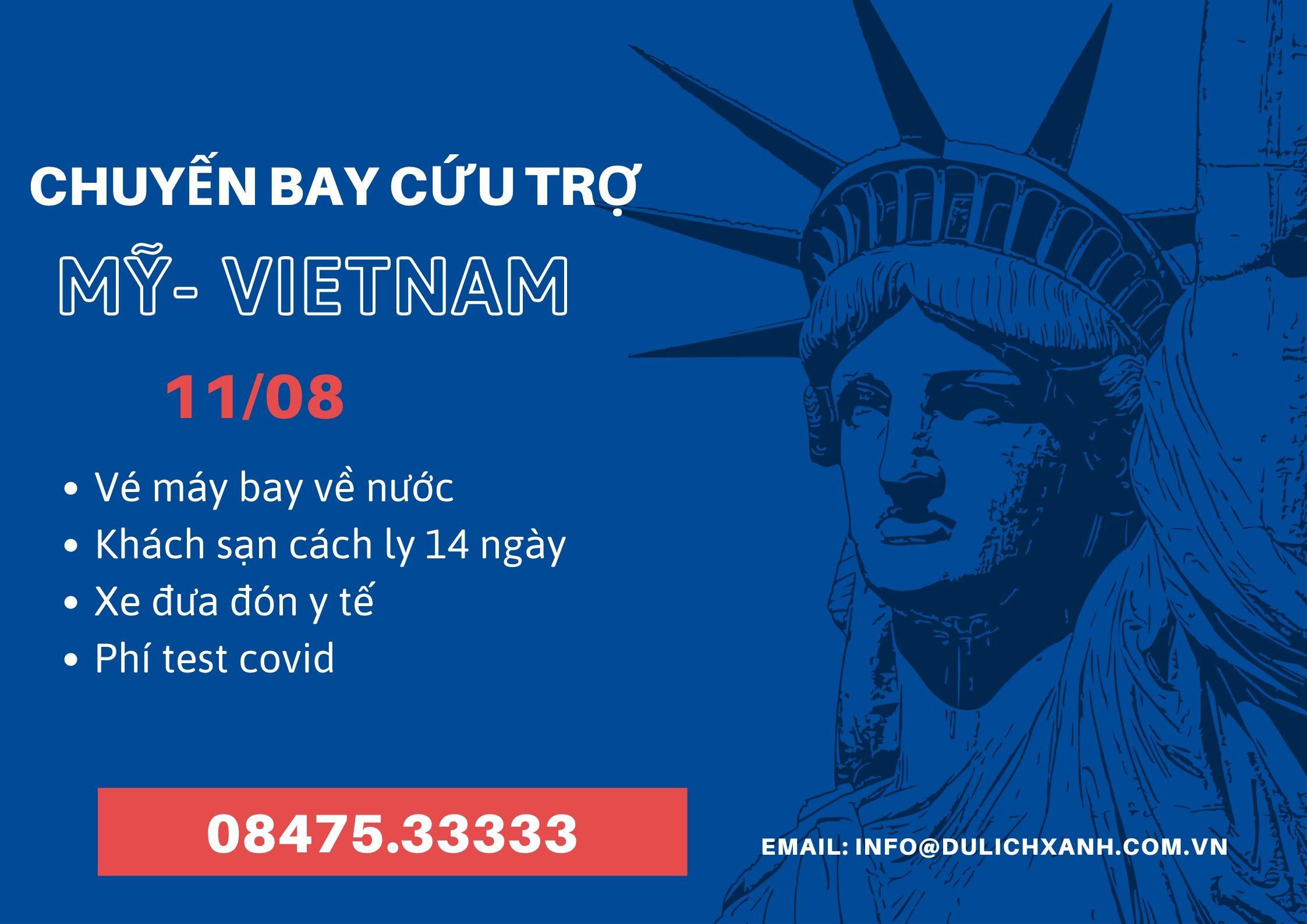 Đặt chuyến bay cứu trợ từ Mỹ về Việt Nam tháng 10